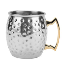 Load image into Gallery viewer, Moscow Mule Mug Set Drum- Copper Hammered 500ml Plated Stainless Steel Cocktail Drink Beer Coffee Cup Travel
